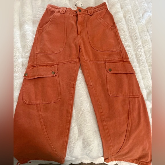 Free People Come And Get It Utility Pants - Picture 2 of 6